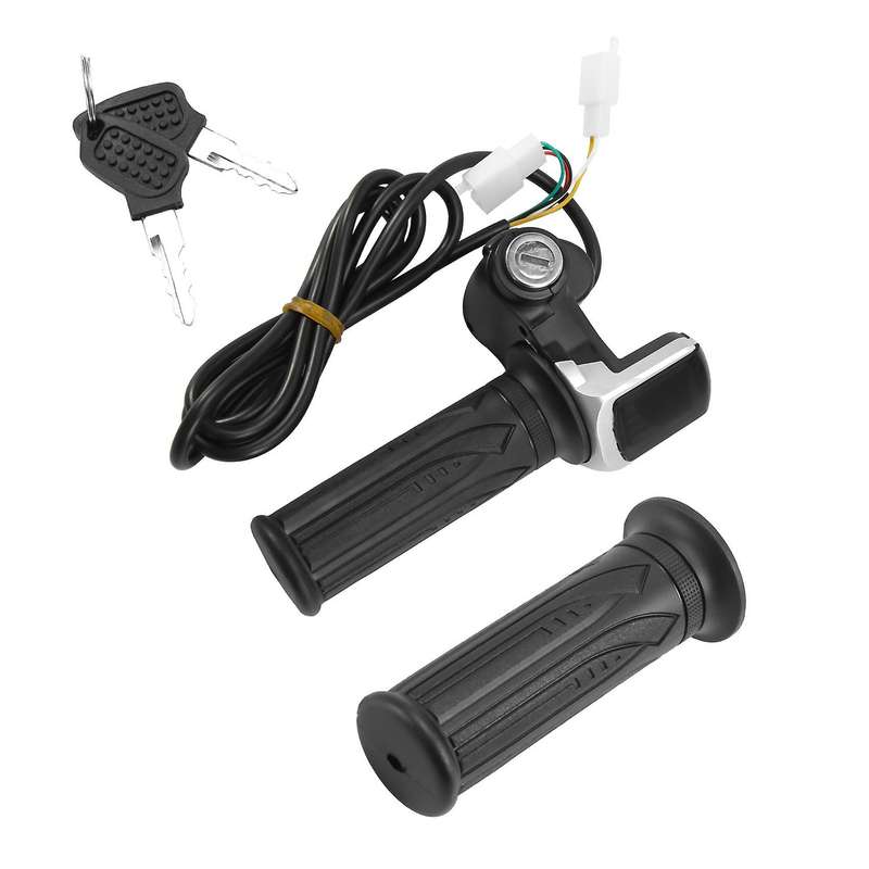 36v Universal Electric Bicycle Throttle Handle with Led Display Indicator Speed Power Display Key Lo