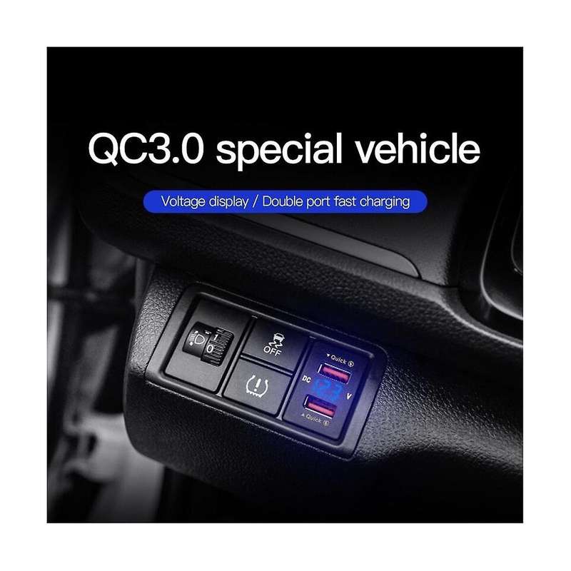 36w Car Charger Dual Usb Fast Charge Car Supplies Red Light