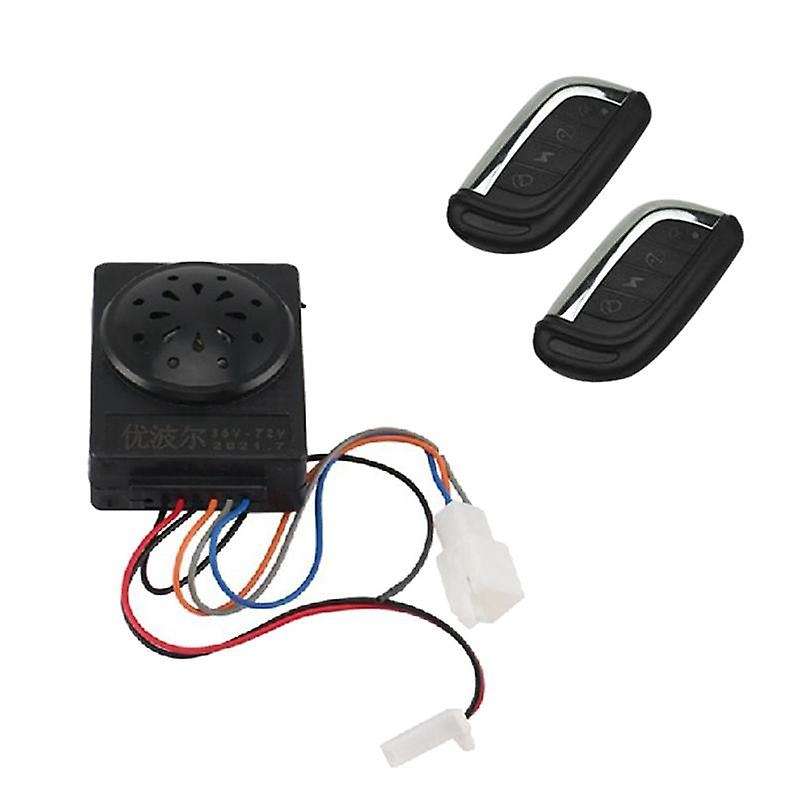 36V-72V Electric Scooter Alarm System Dual Remote Control Security Moped Alarm Accessories Waterproo