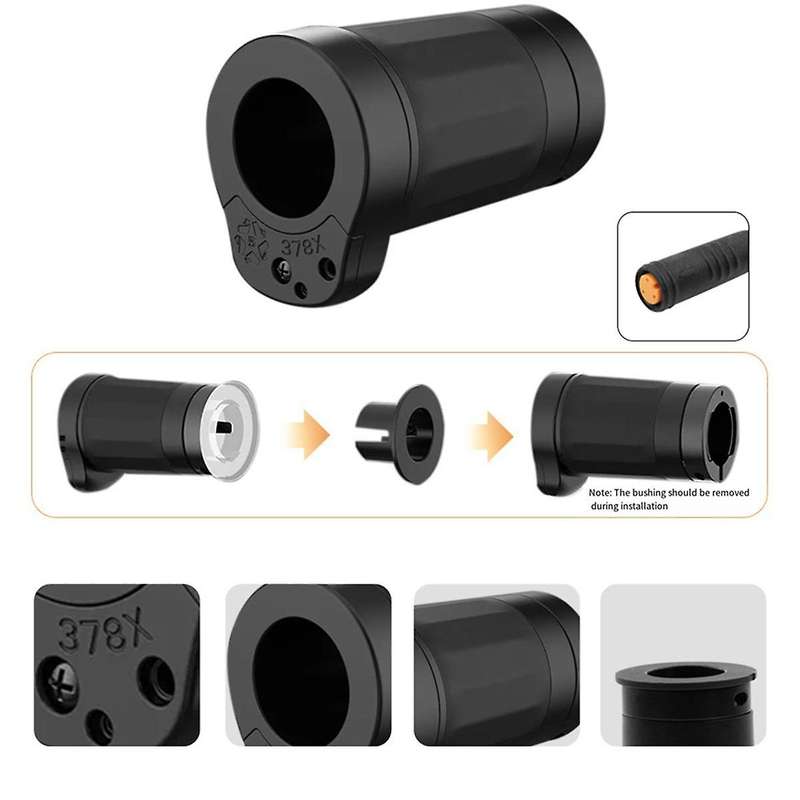 378X Half Twist Throttle Electric Bike Handle Throttle 3Pin Waterproof Connector for Bbs01/Bbs02/ Mo