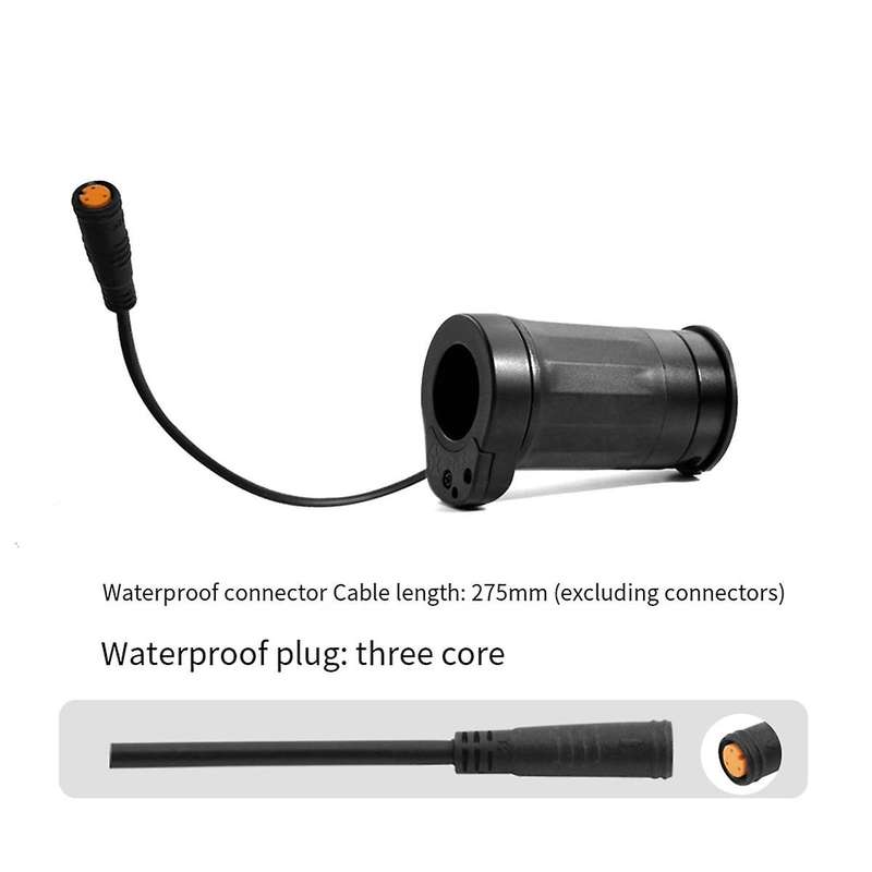 378X Half Twist Throttle Electric Bike Handle Throttle 3Pin Waterproof Connector for Bbs01/Bbs02/ Mo