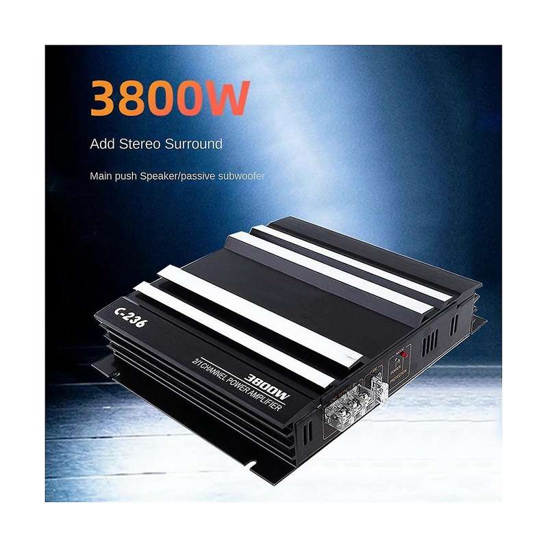 3800w High Power Car Sound Amplifier 2-channel Car 12v Amplifier Stereo Car Audio Receiver for Car A