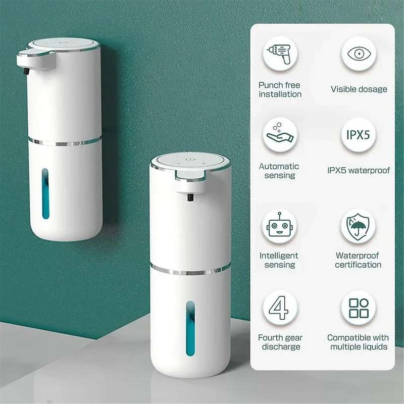 380ML Automatic Foam Soap Dispenser P11 Bathroom Smart Washing Machine with USB Charging
