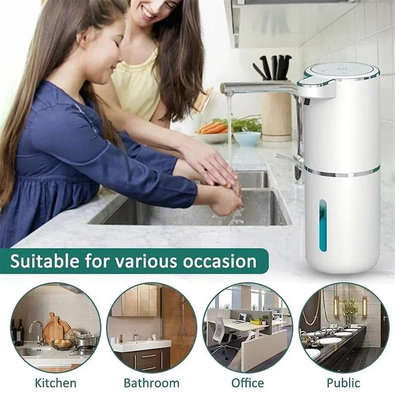 380ML Automatic Foam Soap Dispenser P11 Bathroom Smart Washing Machine with USB Charging