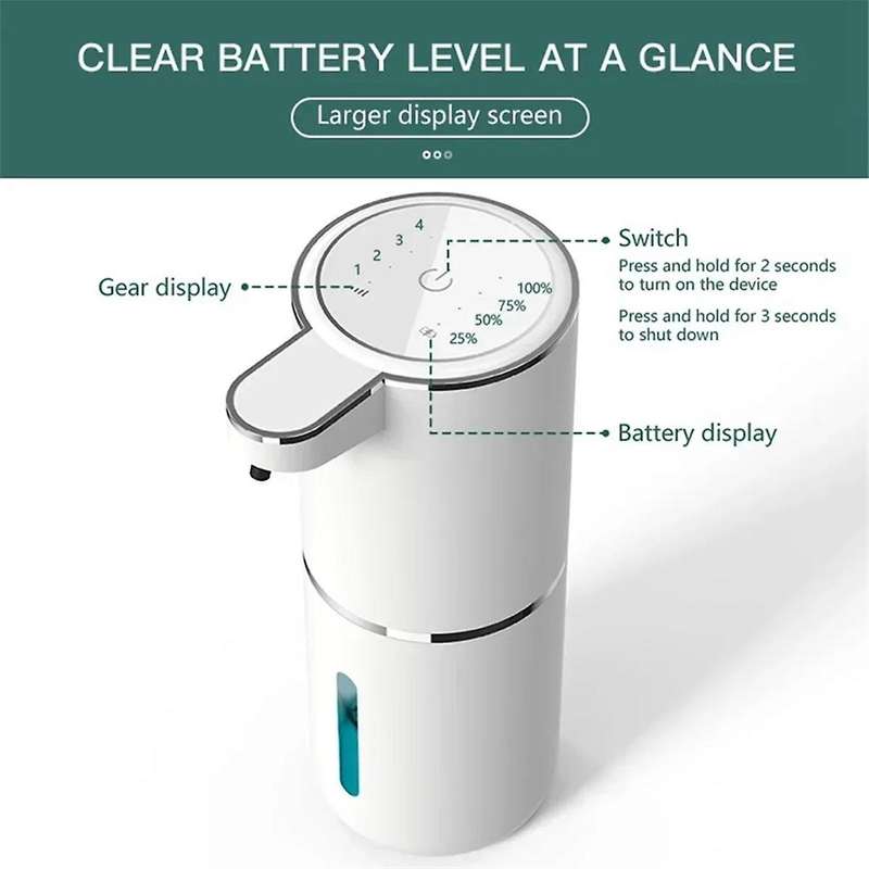 380ML Automatic Foam Soap Dispenser P11 Bathroom Smart Washing Machine with USB Charging