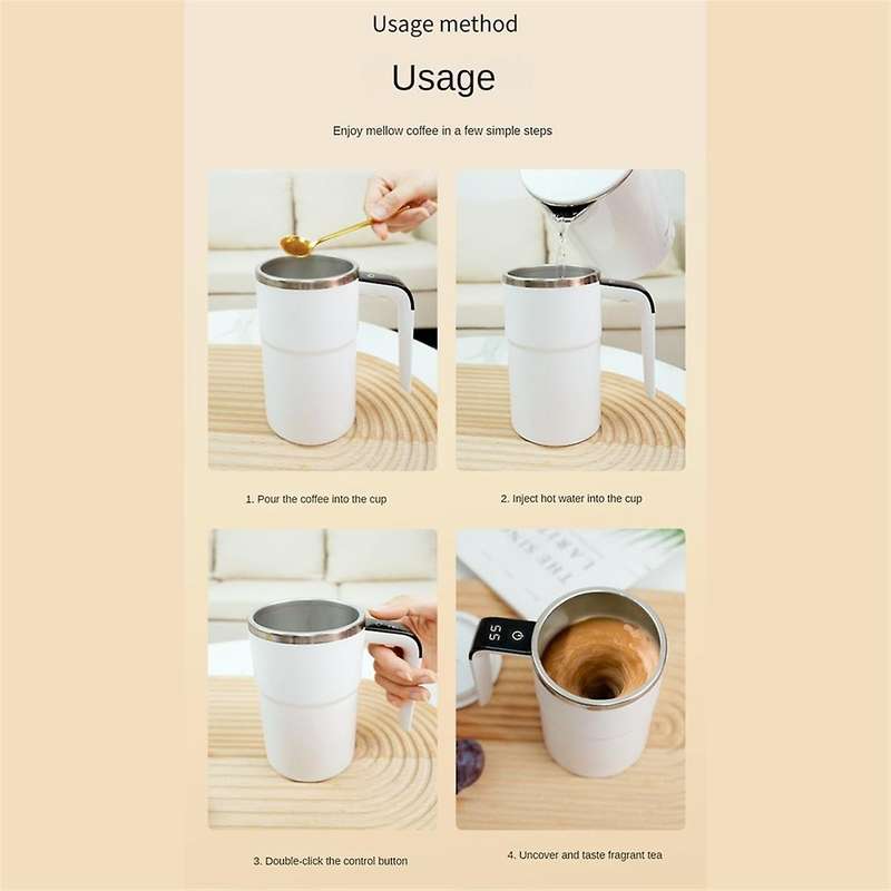 380ml Mini Electric Coffee Self Mixing Mug Digital Display Coffee Mug Usb Rechargeable Automatic Mag