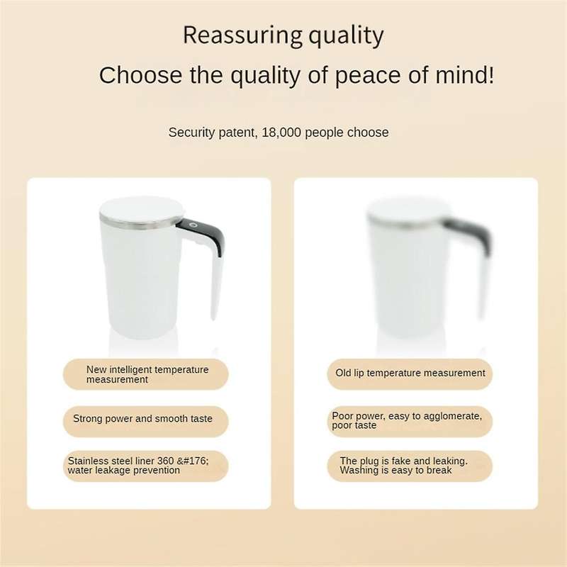 380ml Mini Electric Coffee Self Mixing Mug Digital Display Coffee Mug Usb Rechargeable Automatic Mag