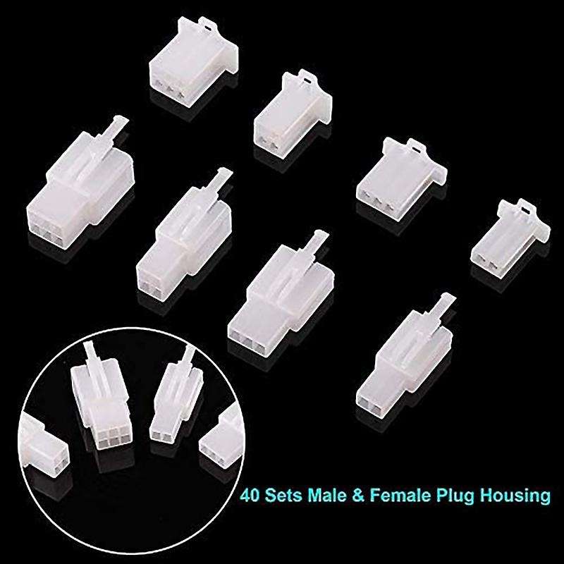 380Pcs Car Connector and Kit, 2 3 4 6 Pin Car Connector Classification Kit, 2.8 mm Car Connector Kit