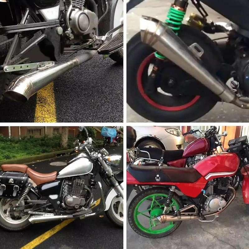 38-51mm 440mm Universal Motorcycle Scooter GP Modified Exhaust Muffler Pipe Street Bike Stainless St