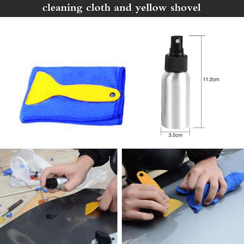 38cm 34Pcs Car Paint-Free Dent Repair Tool Kit Car Dent Puller Slide Hammer with T- Repair Tool