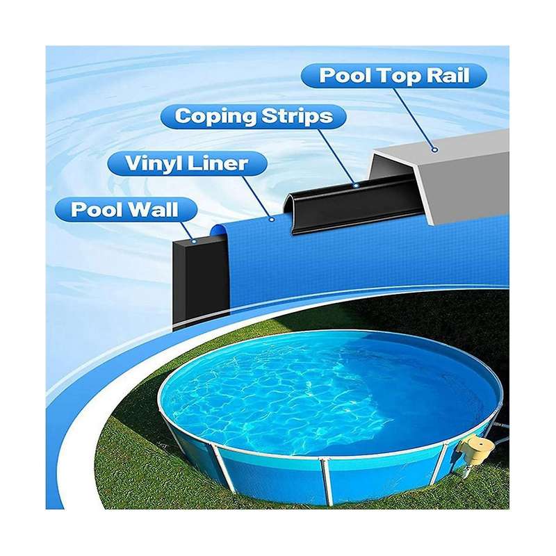 38pcs Coping Strips for Above Ground Pool Liners,swimming Pools Liner Clip Replacement Patch Kit Fo