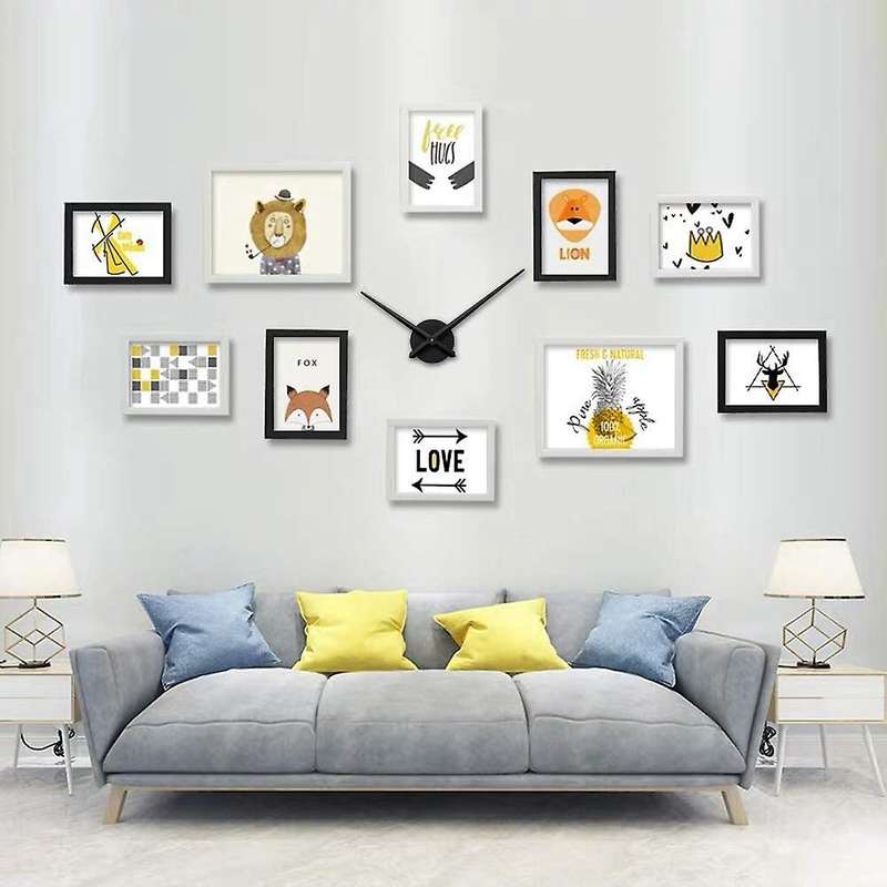 3D Clock Hands,DIY Clock Movement Mechanism Needles,Wall Accessories Part Replacement,Black
