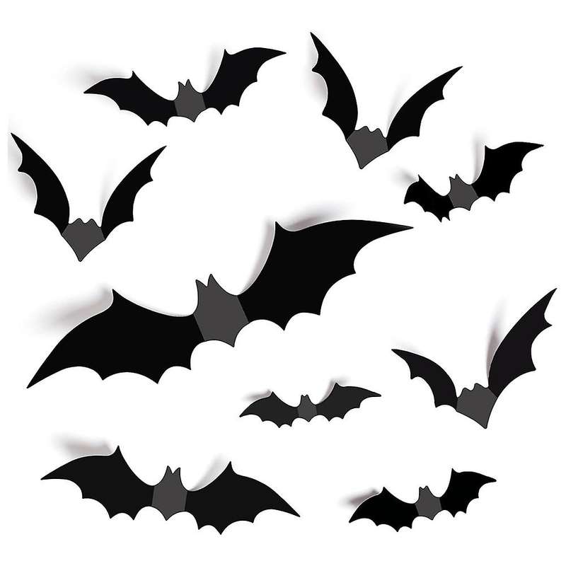 3D Black Bat Sticker Wall Decoration Halloween Party Decoration Indoor Outdoor Halloween Decoration