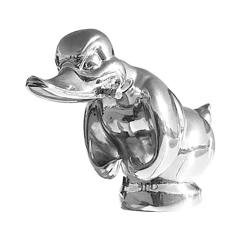 3D Chromed Angry Duck Hood Ornament, Death Proof Duck Black Convoy Duck Hood Ornament Fun Front Hood
