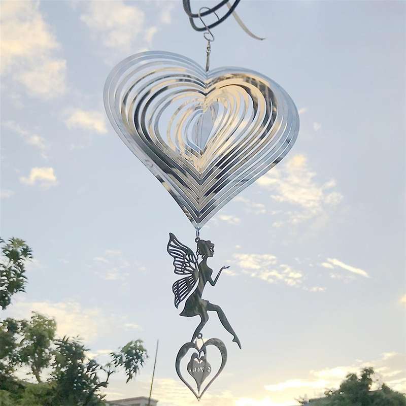 3d Fairy Wind Chimes Spinner Bell Pendant for Room Party Christmas Decor Garden Decoration Outdoor H