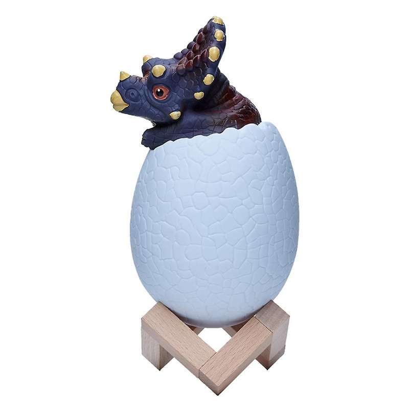 3d Night Light Triceratopses Egg Desk Lamp 3 Color Touch Cartoon Table Lamps Home Decor for Kid Birt