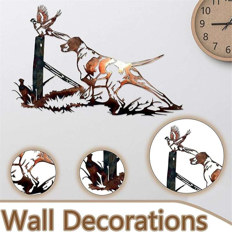 3d Metal Wall Decoration, Shoulder Artist's Wall Art Sculpture, Mallard Hunting & Trout Fishing Wal