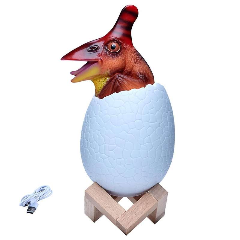 3d Night Light Pterosaur Egg Desk Lamp 3 Color Touch Cartoon Table Lamps Home Decor for Kid Birthday