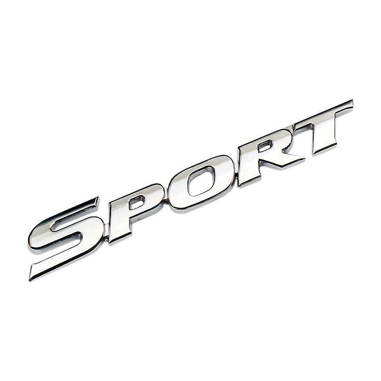 3D Metal SPORT Premium Car Side Rear Trunk Emblem Badge Decals for Any Clean Flat Surface--Silver