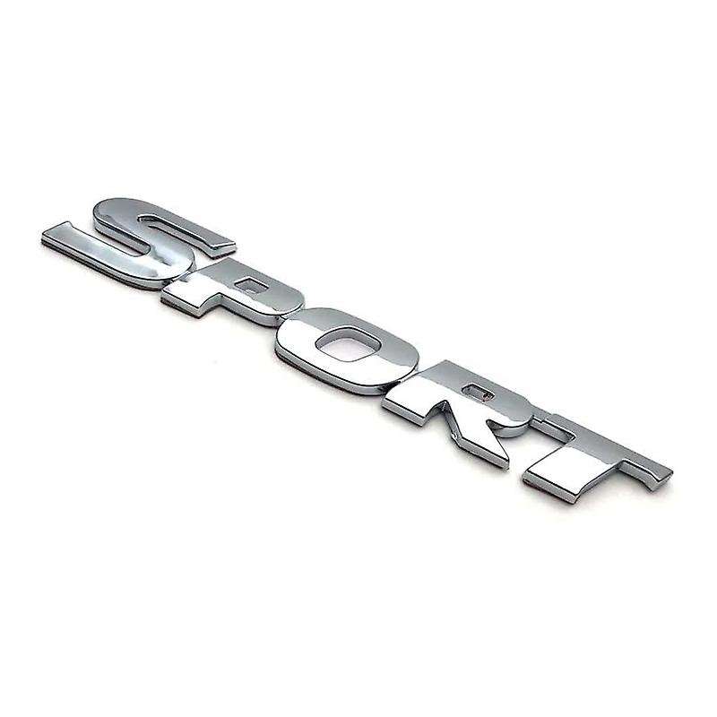 3D Metal SPORT Premium Car Side Rear Trunk Emblem Badge Decals for Any Clean Flat Surface--Silver