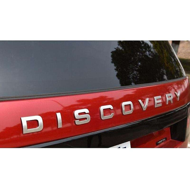 3D Matte Slive Letter DISCOVERY Car Rear Front Badge Emblem Decal Sticker for Front Hood Rear Trunk