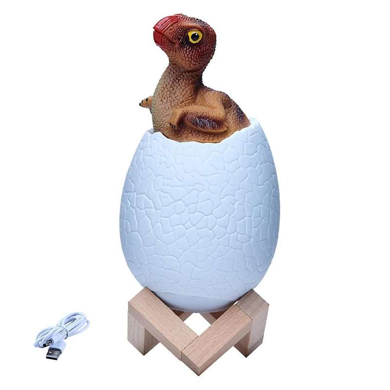3D Night Light Oviraptor Egg Desk Lamp 3 Color Touch Cartoon Table Lamps Home Decor for Kid Birthday