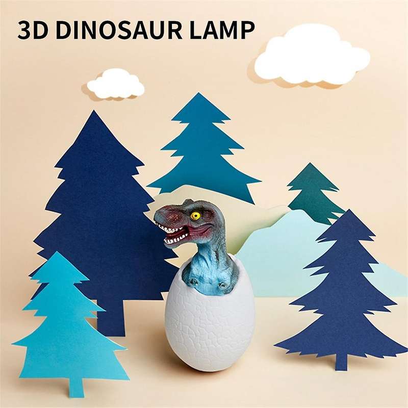 3d Night Light Tyrannosaurus Egg Desk Lamp 3 Color Touch Cartoon Table Lamps Home Decor for Kid Birt
