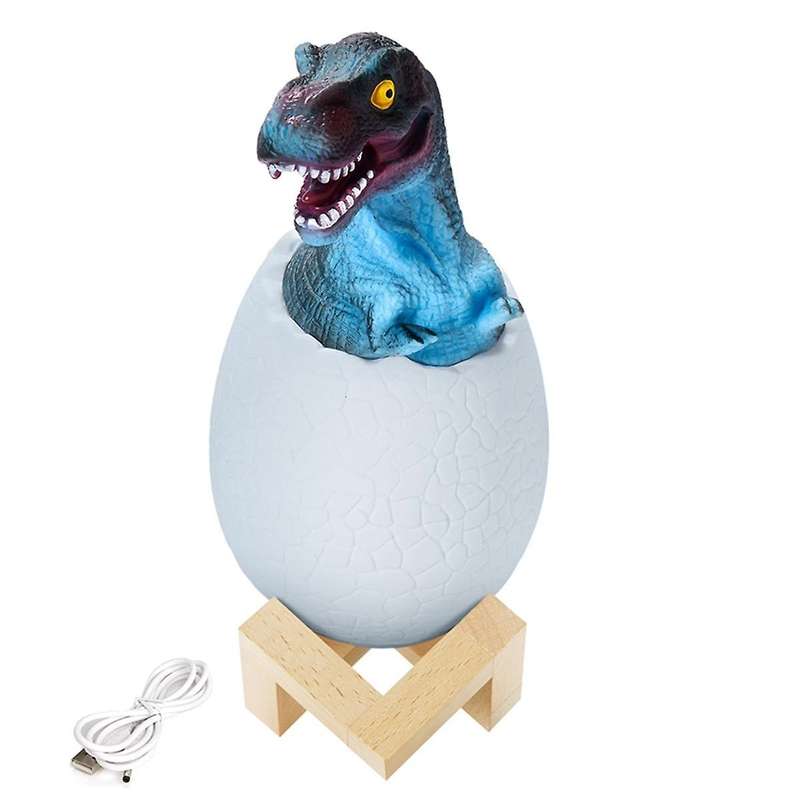 3d Night Light Tyrannosaurus Egg Desk Lamp 3 Color Touch Cartoon Table Lamps Home Decor for Kid Birt