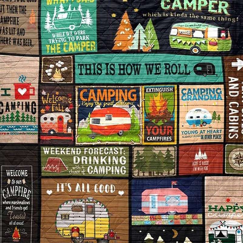 3D Print Blanket Camping Blanket Quilt, Outdoor Down Camping Blanket Camping Mat Picnic Blanket Tent