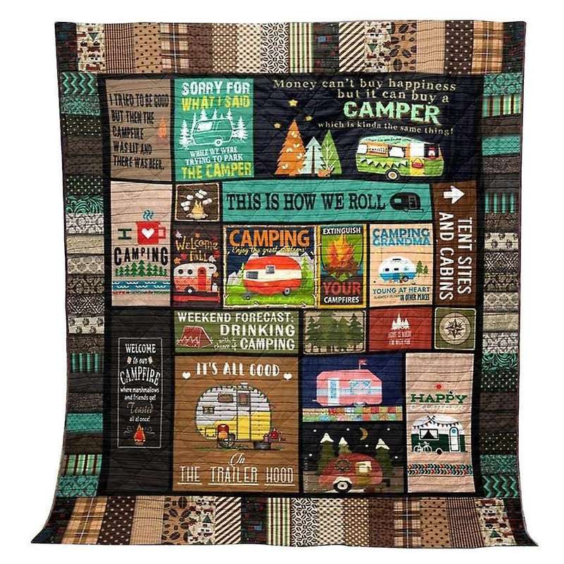 3D Print Blanket Camping Blanket Quilt, Outdoor Down Camping Blanket Camping Mat Picnic Blanket Tent