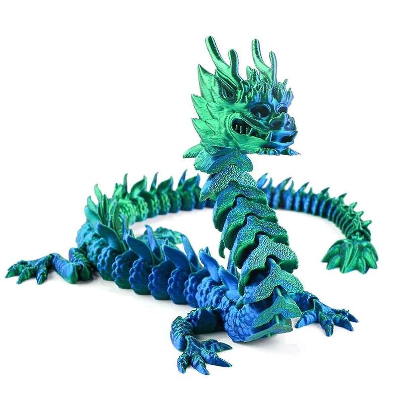 3D Printing Dragon in Eggs, 33cm Mobile Crystal Dragon, Multicolor Dragon Figure, Toy Home, Office,