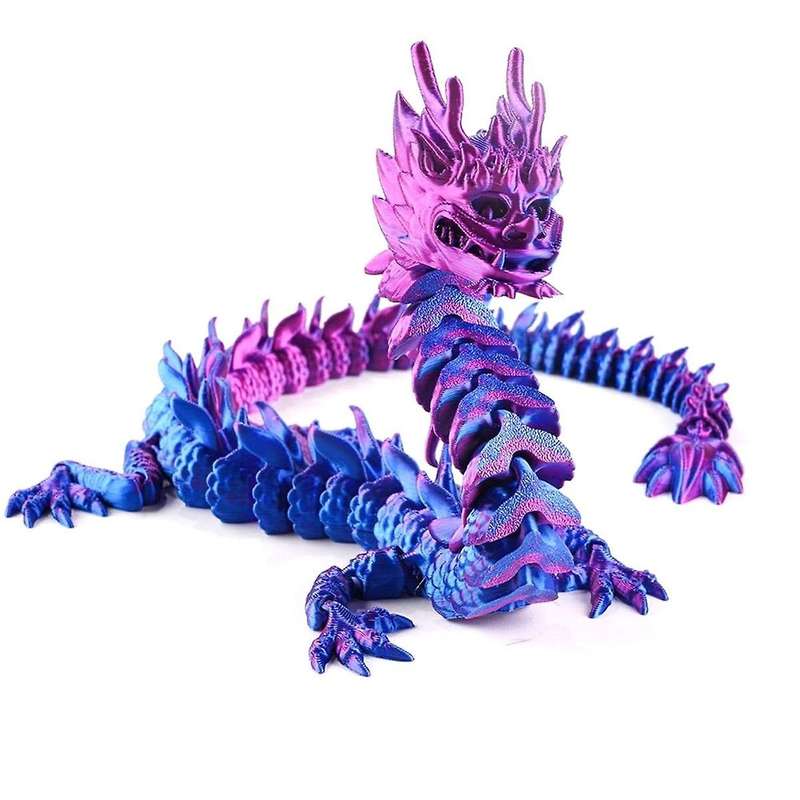 3D Printing Dragon in Eggs, 33cm Mobile Crystal Dragon, Multicolor Dragon Figure, Toy Home, Office,