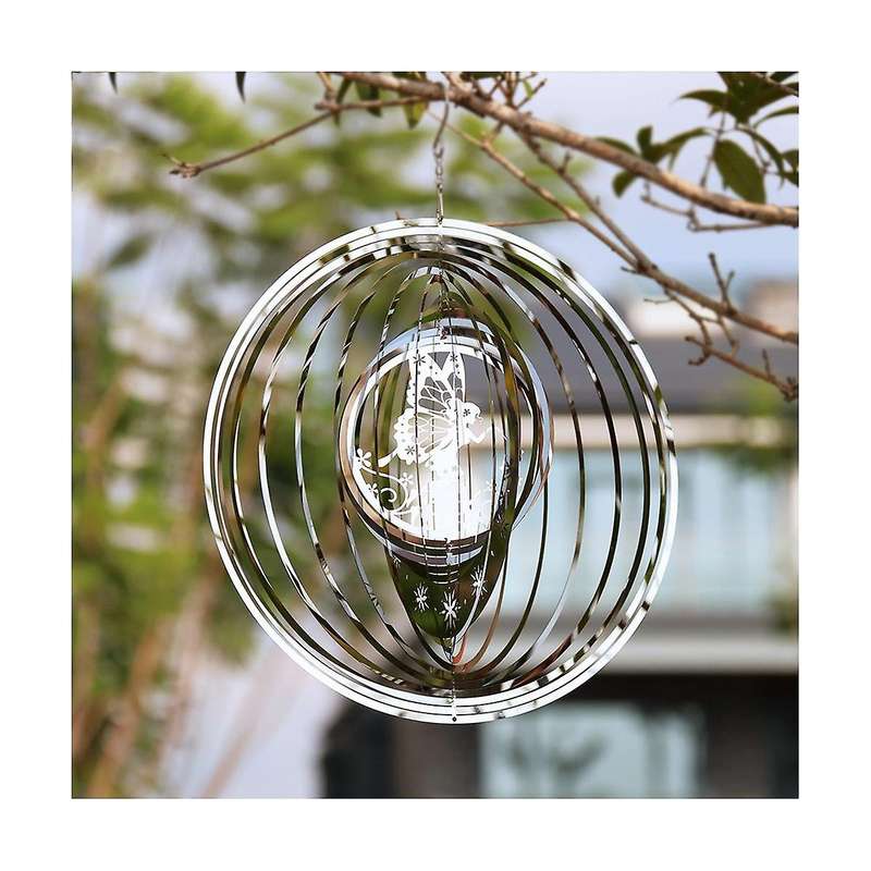 3d Rotating Wind Chime Butterfly Elf Flying Wind Outdoor Hanging Decoration