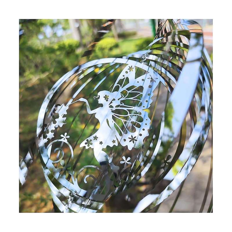 3d Rotating Wind Chime Butterfly Elf Flying Wind Outdoor Hanging Decoration
