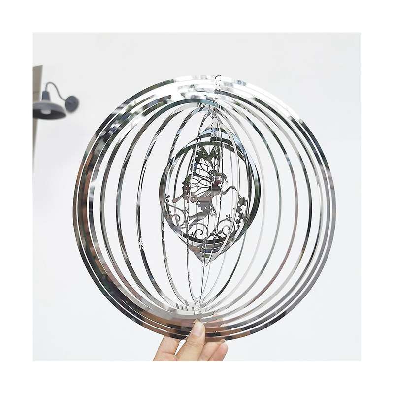 3d Rotating Wind Chime Butterfly Elf Flying Wind Outdoor Hanging Decoration