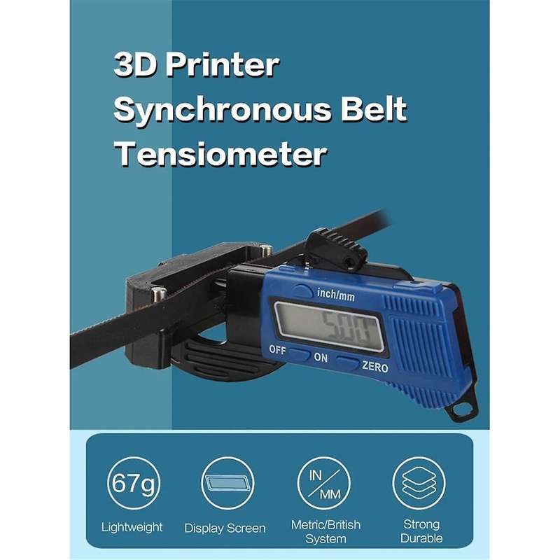3D Printer Part 2GT Timing Belt Tensiometer GT2 Synchronous Opening Rubber Belt Tension Gauge Teste