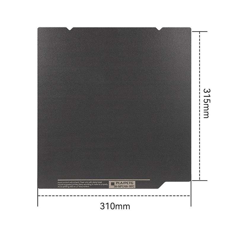 3D Printer Building Plate for K1 MAX 310x315mm Double Side Polyurea Sheet Spring Steel Sheet Heat B