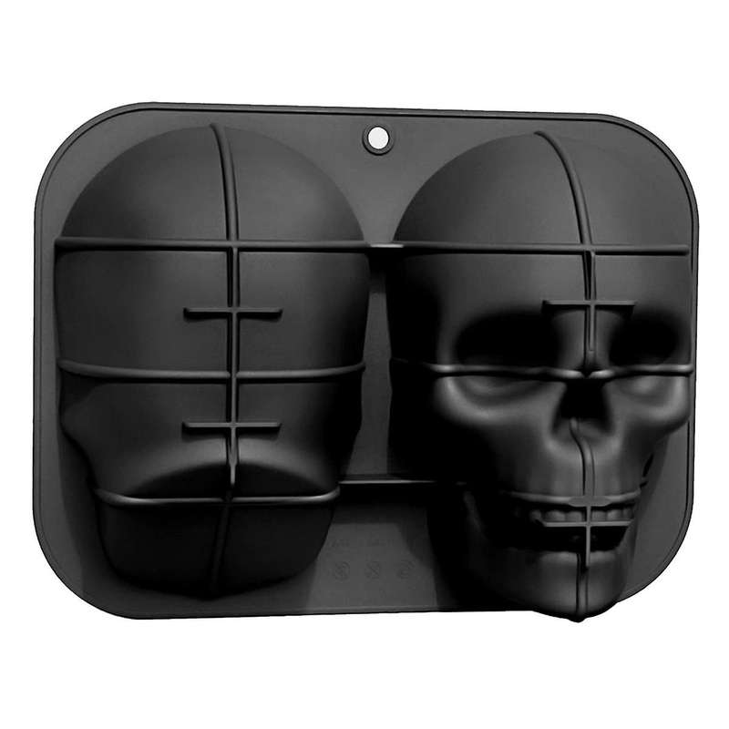 3d Skull Baking Cake Mold for Halloween, Food Grade Silicone Diy Skull Cake Pan, Halloween Decor Bi