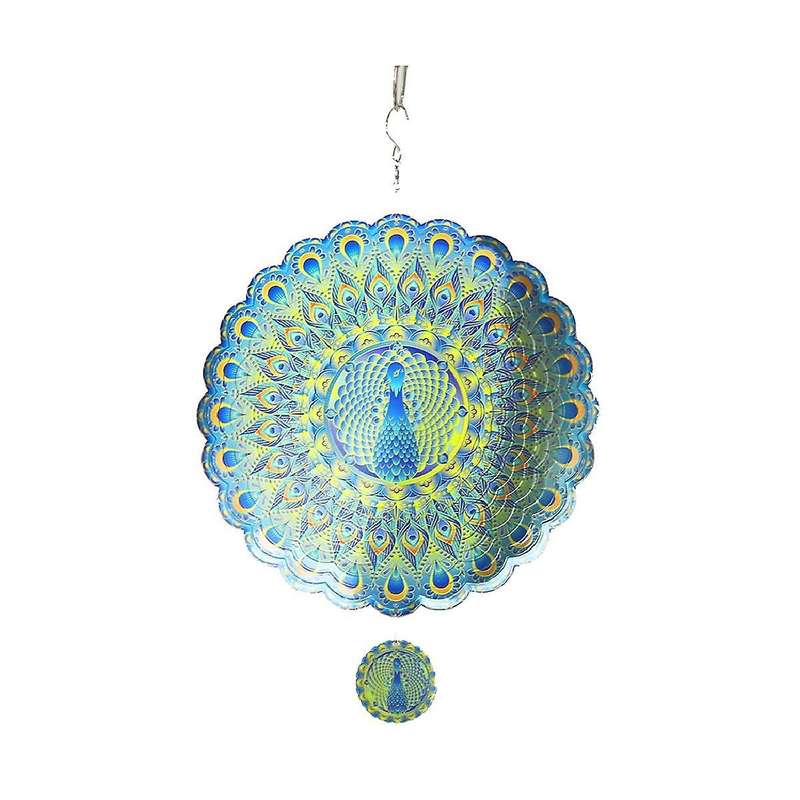 3d Rotating Wind Chime Outdoor Garden Metal Colorful Ornament for Garden Decoration
