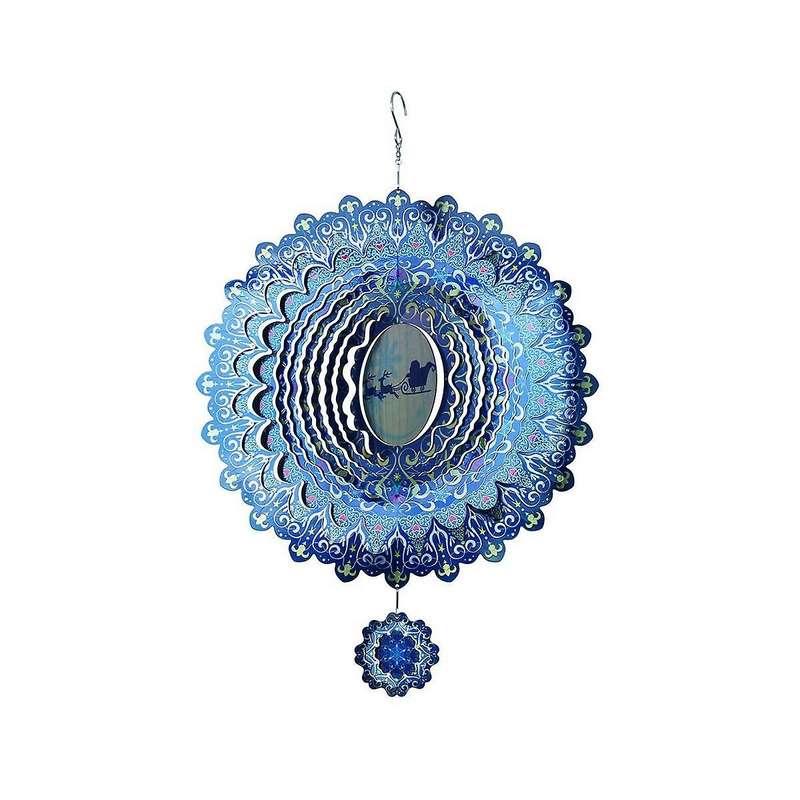 3d Wind Spinner Spiral for Yard Garden Decor Rotating Hanging Wind Chimes Home Outdoor Decoration C