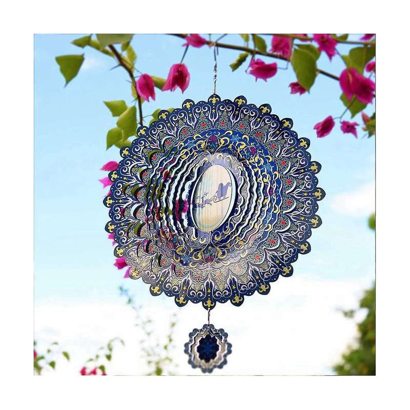 3d Wind Spinner Spiral for Yard Garden Decor Rotating Hanging Wind Chimes Home Outdoor Decoration C