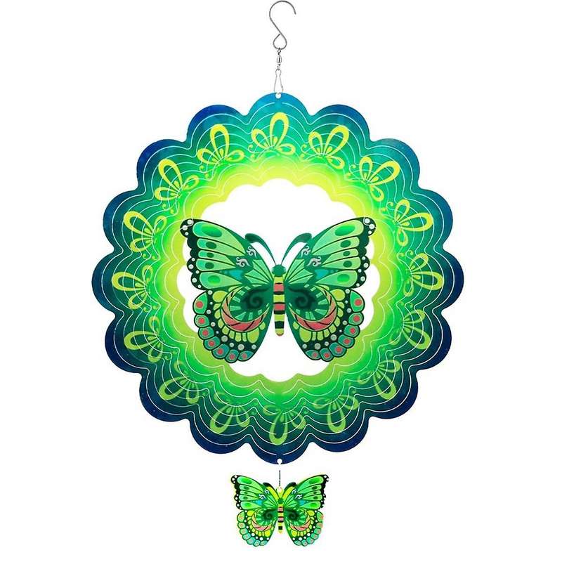 3D Wind Spinner Spiral for Yard Garden Decor Rotating Hanging Wind Chimes Home Outdoor Decoration Gr
