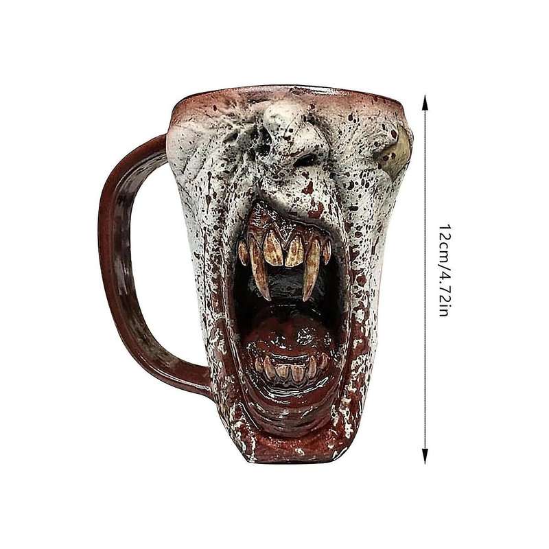 3d Skull Mug Drinking Cup Skeleton Gothic Resin Beer Coffee Mug Tea Cup Halloween