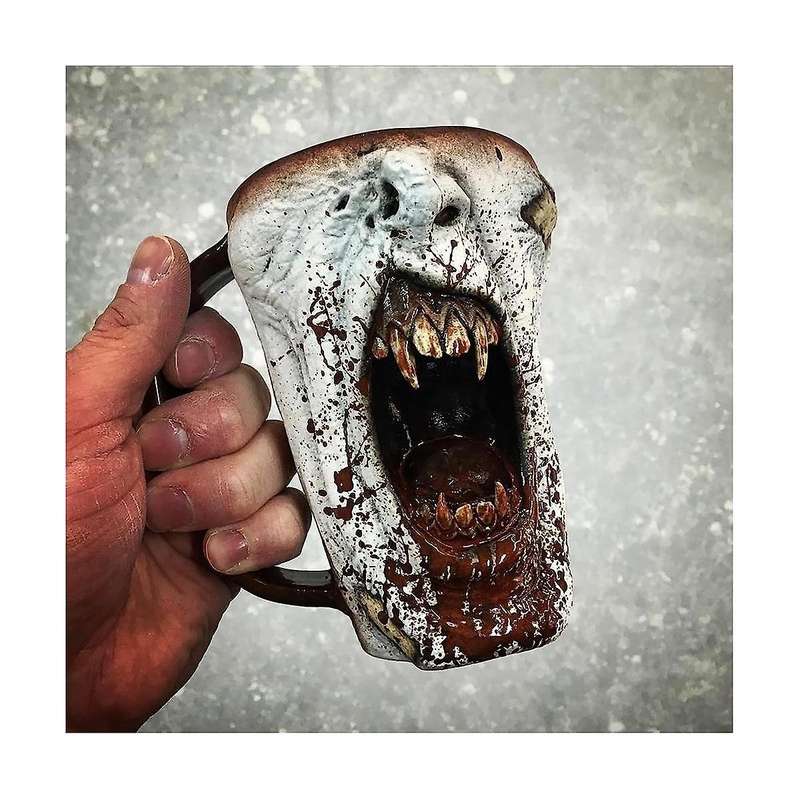 3d Skull Mug Drinking Cup Skeleton Gothic Resin Beer Coffee Mug Tea Cup Halloween