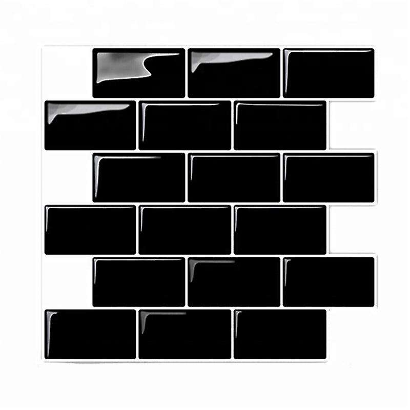 3D Wall Stickers Brick Wallpaper Tile Compatible Kitchen Bathroom Backsplash Aunty-Tile Home Decorat