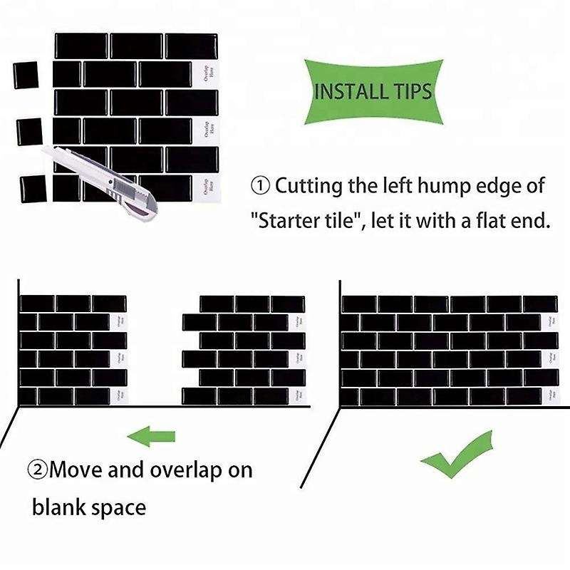 3D Wall Stickers Brick Wallpaper Tile Compatible Kitchen Bathroom Backsplash Aunty-Tile Home Decorat