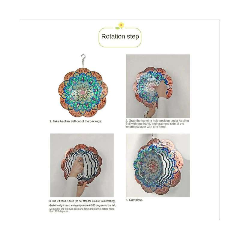 3d Wind Spinners- Swivel Hanging Wind Catcher In Outdoor Garden Balcony Garden Yard Lawn Patio Deco
