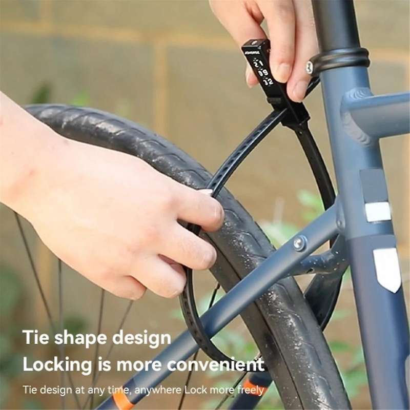 3-Digit Password Helmet Lock Multi- Bicycle Electric Scooter Motorcycle Portable Anti-Theft Lock Red