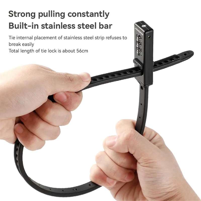 3-Digit Password Helmet Lock Multi- Bicycle Electric Scooter Motorcycle Portable Anti-Theft Lock Bla