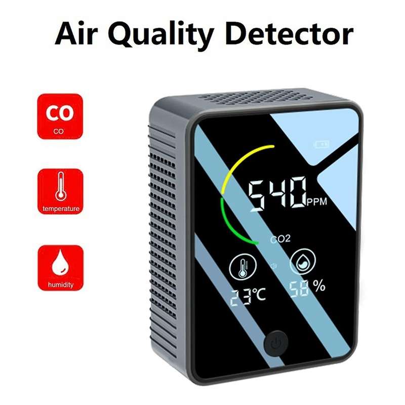 3-in-1 Air Quality Detector, Carbon Monoxide Temperature Humidity Detector, Indoor CO Alarm Detector